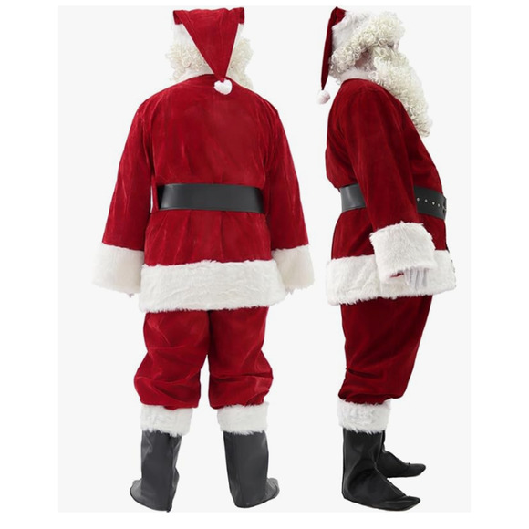 Men's Deluxe Santa Suit 11pc. Velvet Adult 2XL - Picture 2 of 6